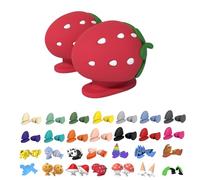 Shark Slides Fins Ice Cream Cone, Cloud Shark Slipper With 3D Funny Fins Panda Strawberry Santa Hat Pumpkin Fire (Strawberry, Adult, Women, One Size, Alpha, UK Footwear Size System, Medium)