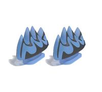 Shark Slides Fins,One Pair DIY Cloud Slides Replacement Top Fins Accessories (Blue Flame, Adult, Women, One Size, Alpha, UK Footwear Size System, Medium)