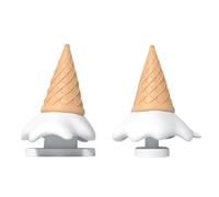 Shark Slides Fins,One Pair DIY Cloud Slides Replacement Top Fins Accessories (Ice Cream, Adult, Women, One Size, Alpha, UK Footwear Size System, Medium)