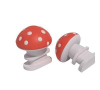 Shark Slides Fins,One Pair DIY Cloud Slides Replacement Top Fins Accessories (Mushroom, Adult, Women, One Size, Alpha, UK Footwear Size System, Medium)