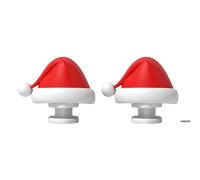 Shark Slides Fins,One Pair DIY Cloud Slides Replacement Top Fins Accessories (Santa Hat, Adult, Women, One Size, Alpha, UK Footwear Size System, Medium)