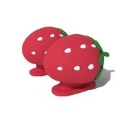 Shark Slides Fins,One Pair DIY Cloud Slides Replacement Top Fins Accessories (Strawberry, Adult, Women, One Size, Alpha, UK Footwear Size System, Medium)