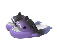 Shark Slides for Women Men, Cloud Shark Slides, Non-Slip Open Toe Shark Slippers, Open Toe Sandals (Starry purple-A, Adult, Women, 9, Numeric Range, UK Footwear Size System, 10.5, Medium)