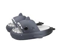 Shark Slides for Women Men, Cloud Shark Slides, Non-Slip Open Toe Shark Slippers, Open Toe Sandals (Starry purple black-B, Adult, Women, 4.5, Numeric Range, UK Footwear Size System, 5, Medium)