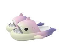 Shark Slides for Women Men, Cloud Shark Slides, Non-Slip Open Toe Shark Slippers, Open Toe Sandals (Starry purple-B, Adult, Women, 4.5, Numeric Range, UK Footwear Size System, 5, Medium)