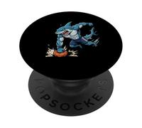 Shark Soccer Striker Cartoon Sports Attack PopSockets Adhesive PopGrip