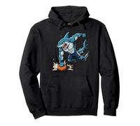 Shark Soccer Striker Cartoon Sports Attack Pullover Hoodie