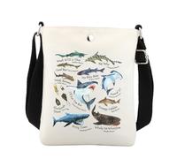 Shark Species Crossbody Bag Shark Gifts For Shark Lovers Sea Creature Gifts Marine Biology Gifts Shark Crossbody Purse Bag