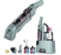Shark StainForce Cordless Spot Cleaner Lightweight & Portable Spot, Stain, & Odour Eliminator for Carpets, Upholstery, with Storage Caddy, Accessories and 2x 500ml Cleaning Solution, HX100UKCP
