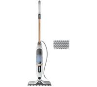 Shark SteamSpot with Steam Blaster Technology for Hard Floors, Lightweight steam mop Chemical-Free Cleaning, Removable water tank, Inc. 2x machine-washable Dirt Grip pads, White & Poly Copper S2001UK