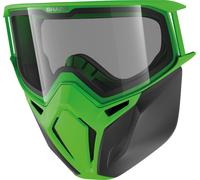 Shark Street Drak Goggles and Mask Set, green, One size