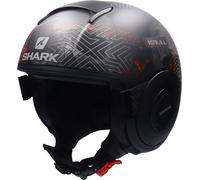 SHARK STREET DRAK KRULL jet helmet matt black-red XS