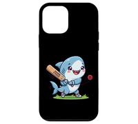 Shark Striker Cartoon Shark Playing Cricket Case for iPhone 12 mini