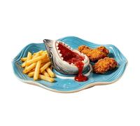Shark Sushi Plate - Seafood Dish for Sushi Fish, Serving Plate - Snack Popcorn Cheese