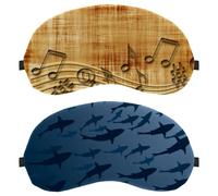 Shark Swarm Silhouette 2-Pack Light-Blocking, Soft, Breathable Sleeping Masks Blindfold Sleep Masks