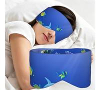 Shark Swimming Under The Sea Print Adults Eye Mask for Sleeping Soft Breathable Blindfold Daily Home Travel Work