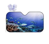 Shark Swimming Under The Sea Print Sun Shade Windshield Fashion Foldable Car Front Window Sunshades for Most Sedan SUV