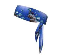 Shark Swimming Under The Sea Printing Double-Sided Head Tie Lightweight & Adjustable Keeps Hair Away Perfect For Sports