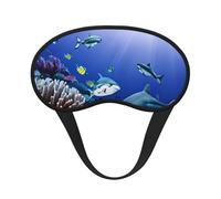Shark Swimming Under The Sea Sleeping Mask for Adults Blackout, Comfortable Eye Mask Blocking Light for Travel, Yoga
