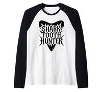 Shark Teeth Fossil Hunter Paleontologist Shark Teeth Hunting Raglan Baseball Tee