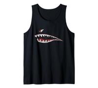 Shark Teeth Nose Art Warhawk P-40 A-10 Warthog WAR Plane Tank Top