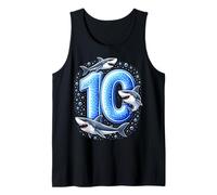 Shark Ten 10yr 10th Birthday Ocean 10 Year Old Birthday Boy Tank Top