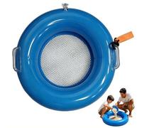 Shark Tooth Sifter, Floating Sifter for Shark Teeth, Beach Sand Shell Sifters Holder With Retractable Handle & Wrist Strap, Lightweight Mesh Fossil Hunting Tool for Shells, Fossils & Beach Collecting