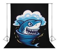 Shark Tornado Storm Hurricane Backdrops for Photography Backgrounds Backdrop Cloth Party Studio Photo Booth Props 56"x79"