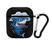 Shark Tornado Storm Hurricane Case Compatible with AirPods 1/2 Protective Cases Cover Hard Shell for Women Men