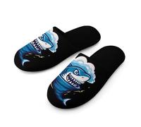 Shark Tornado Storm Hurricane Mens Slippers Warm Non-Slip Houes Shose Spa Slipper for Home Bedroom