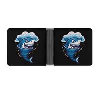 Shark Tornado Storm Hurricane Mens Wallet Printed Leather Pocket Purse