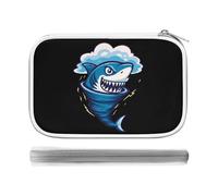 Shark Tornado Storm Hurricane Pencil Case Cute Pen Pouch Makeup Bag Storage Organizer for Office Travel