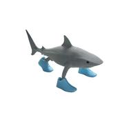 Shark Toys, Shark Toy, 3D Printed Sharks with Shoes Unique Desk Decor for Collectors, Funny Sea Animals Toy for Boys and Kids, for Office Decor