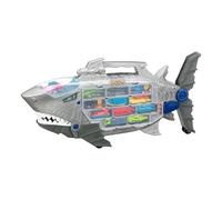 Shark Transporter Toy Playset With Race Track Shark Transporter With Lights Sounds Kids Shark Transporter Vehicle Set 18Pcs Aquatic Adventure Playset For Creative Action Play