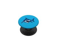 Shark Turning Around Angry Sharp Teeth Fierce Funny Shark PopSockets Adhesive PopGrip