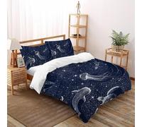 Shark Turtle Bedding Set 3D Digital Printing Wild Animal Duvet Cover Set Pillowcase Microfiber Universal for All Seasons Double（200x200cm）