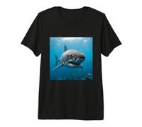 Shark Underwater Close Up Marine Predator Scene Premium T-Shirt