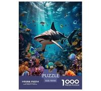 Shark | Underwater World Jigsaw Puzzle 1000 Pieces, Fun & Challenging Educational Game, Relaxing Toy for Adults & Kids, Exquisite Home Art Decor | Gift 70x50cm/1000pcs