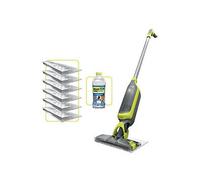 Shark VacMop 2-in-1 Cordless Hard Floor Vacuum Spray Mop Starter Kit, Quick Lightweight Cleans, Wipes Away Messes, 6x Disposable Pad Refills, 355ml Multi-Surface Floor Cleaner, Charcoal Grey, VM200UK