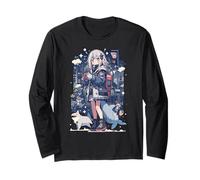 Shark Waifu Tokyo Anime Waifu Girl Cute Kawaii Manga Retro Long Sleeve T-Shirt