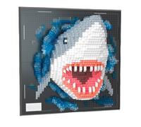 Shark Wall Art Micro Mini Building Set, Unique Home 3D Wall Decor or Table Display, Gift for collectors and craft enthusiasts -1700+ PCS