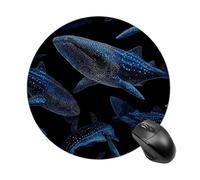 Shark Whale Round Mouse Mat 20CM Desk Pad Non-Slip Rubber Gaming Mousepad Desktop Mousemat