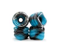 Shark Wheel 60 mm 78a, Skateboard Cruising Wheels, California Roll, Black/Blue Swirl, Set of 4 Wheels