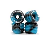 Shark Wheel 72mm 78a Longboard Cruising Wheels, DNA Formula, Set of 4 Wheels (Black/Blue Swirl 72mm)