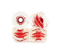 Shark Wheel 72mm Longboard Cruising Wheels, DNA Formula, Set of 4 Wheels (Clear Red, 72mm)