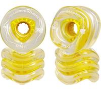 Shark Wheel DNA FORMULA Longboard Wheels 4-Pack 2021 clear with yellow hub, 72mm/78a