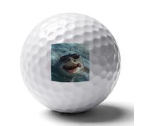 Shark with Glasses Personalized Golf Balls Distance Practice Ball for Indoor Outdoor