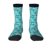 Shark With Sun Glass Print Womens Girls Socks Funny Adults Socks Holiday Cute Socks New Year Christmas Socks, 2 Black-1, One size