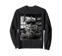 Shark with Sunglasses and Coconut Drink Sweatshirt