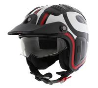 SHARK X-DRAK THRUST-R jet helmet black-white-red XS